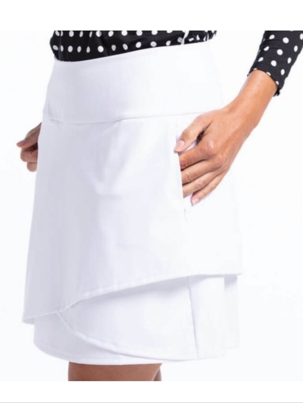 Kinona Sport White Wrap It Up Athleisure Golf Tennis Skort Small